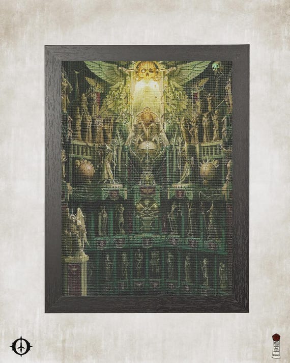 Ultramarines - 40k Framed Upcycled Art (8.125x11)