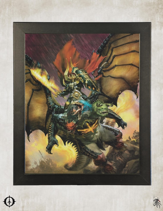 Upcycled Age of Sigmar Art - 9.5x11 Frame