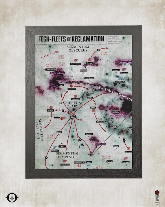 Adeptus Mechanicus - 40K Framed Upcycled Art (8.25x11)