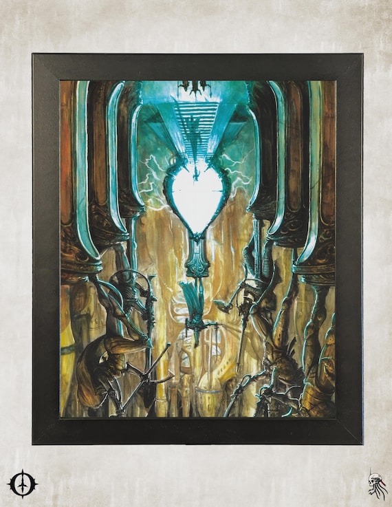 Aeldari - 40K Framed Upcycled Art (9.5x11.5)