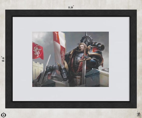 Dark Angels - 40k Framed Upcycled Art (11.6x8.6)
