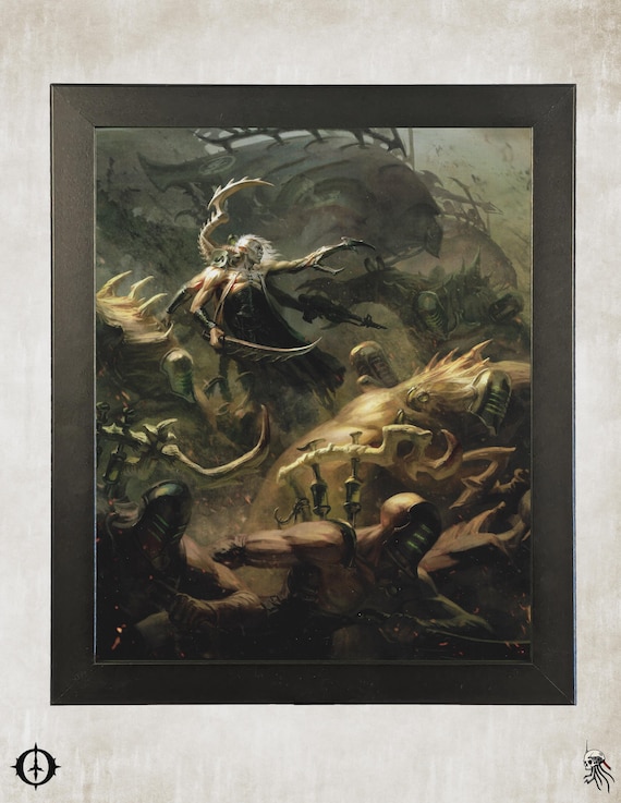 Drukari - 40K Framed Upcycled Art (9.5x11.5)