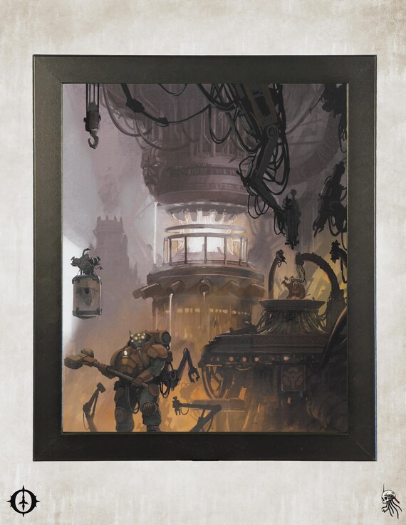 Leagues of Votann - 40k Framed Upcycled Art (9.5x11.5)