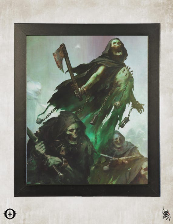 Upcycled Age of Sigmar Art - 9.5x11 Frame
