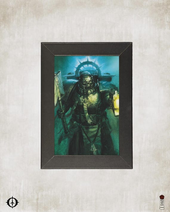 Space Marines - 40K Framed Upcycled Art (5x7)