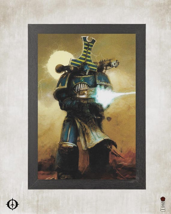 Thousand Sons - 40K Framed Upcycled Art (7x10)