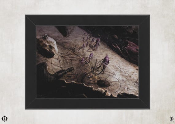 Tyranids - 40K Framed Upcycled Art (5x7)