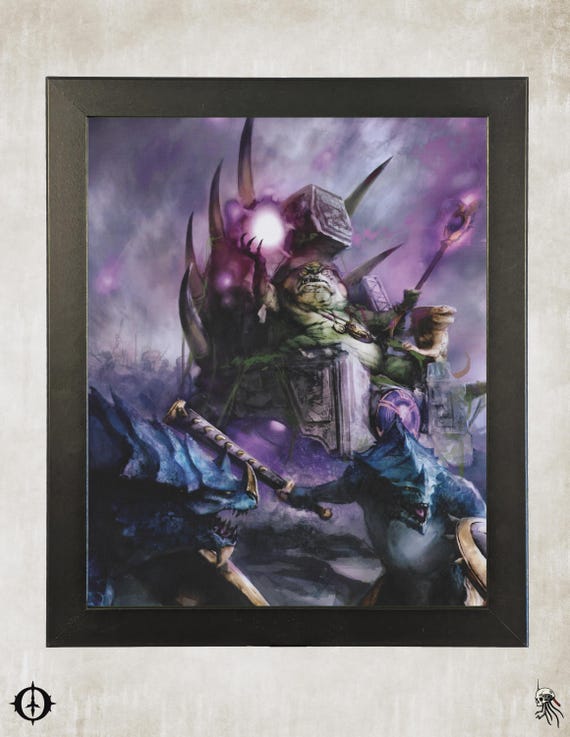 Upcycled Age of Sigmar Art - 9.5x11 Frame