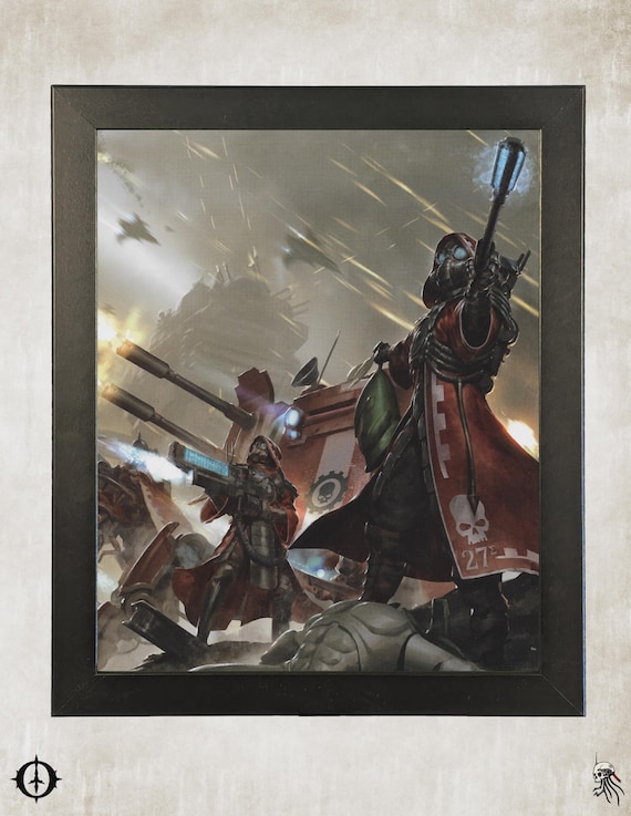 Adeptus Mechanicus - 40K Framed Upcycled Art (9.5x11.5)