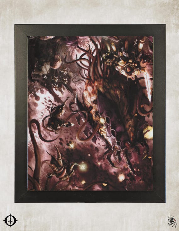 Tyranids - 40k Framed Upcycled Art (9.5x11.5)