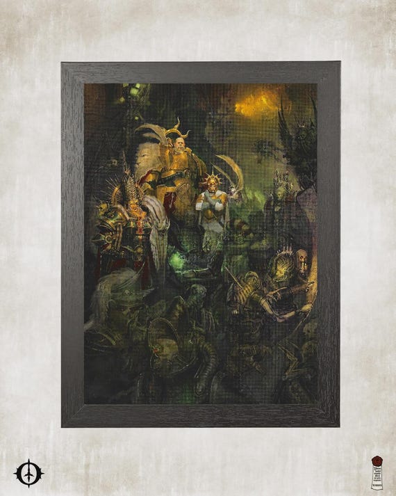 Astra Militarum - 40k Framed Upcycled Art (8.125x11)