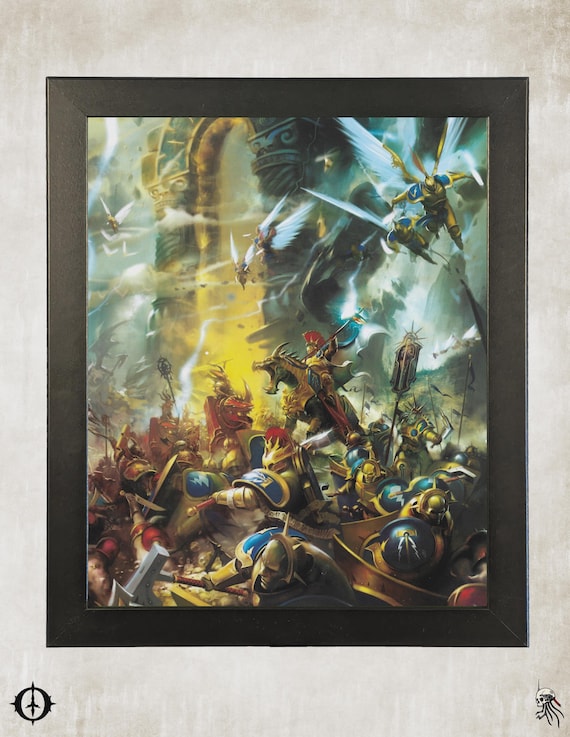 Upcycled Age of Sigmar Art - 9.5x11 Frame