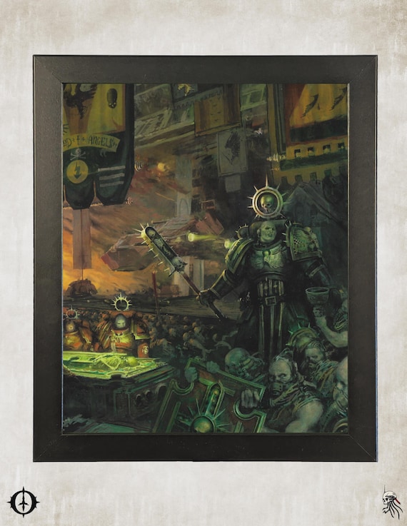 Ultramarines - 40K Framed Upcycled Art (9.5x11.5)