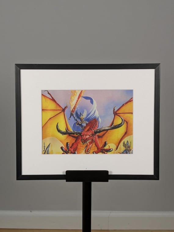 High Elves 40K Framed Art - 8.75x10 - 5x7 Matted - Premium Metal Frame