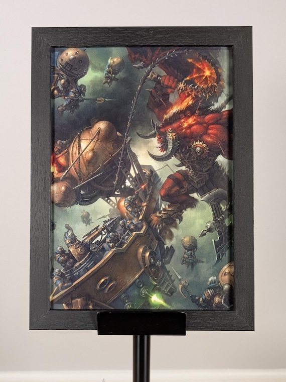 Blades of Khorne vs. Kharadron Overlords - Age of Sigmar Framed Art - 7"x10"