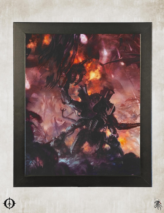 Tyranids - 40k Framed Upcycled Art (9.5x11.5)