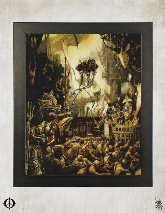 Astra Militarum - 40K Framed Upcycled Art (9.5x11.5)