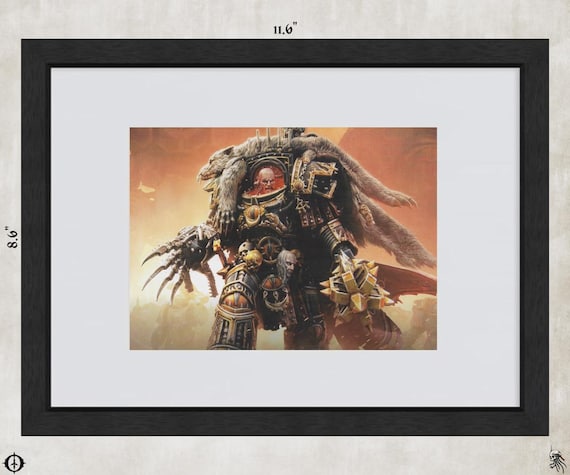 Chaos Space Marines vs. Sons of Horus - 40k Framed Upcycled Art (11.6x8.6)