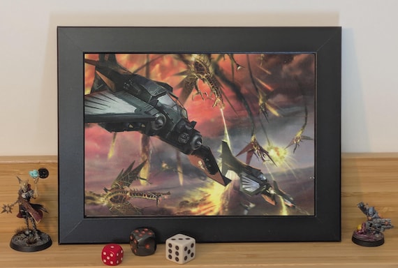 Space Marines - 40k Framed Upcycled Art (8.25x6.25)