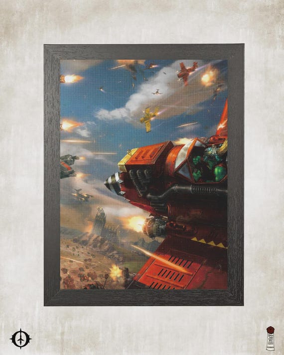 Orks - 40k Framed Upcycled Art (8.125x11)