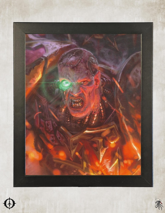 Chaos Space Marines - 40k Framed Upcycled Art (9.5x11.5)