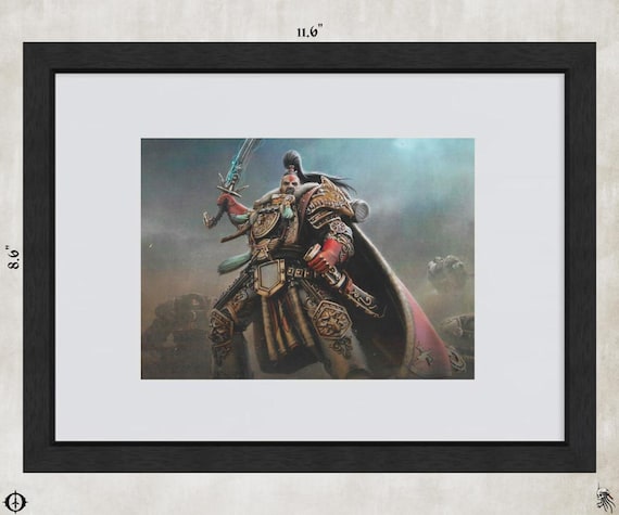 White Scars - 40k Framed Upcycled Art (11.6x8.6)