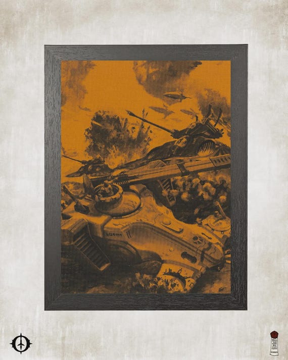 Tau - 40K Framed Upcycled Art (8.125x11)