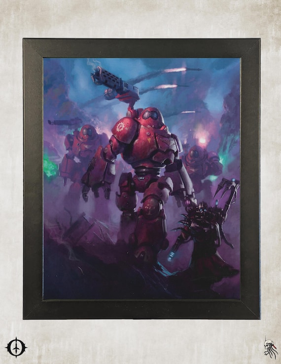 Adeptus Mechanicus - 40K Framed Upcycled Art (9.5x11.5)
