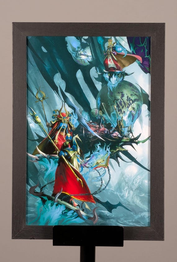 Thousand Sons - 40K Framed Upcycled Art (8.25x11)