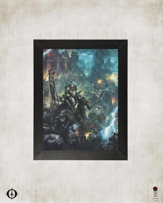 Space Marines - 40K Framed Upcycled Art (6x8)