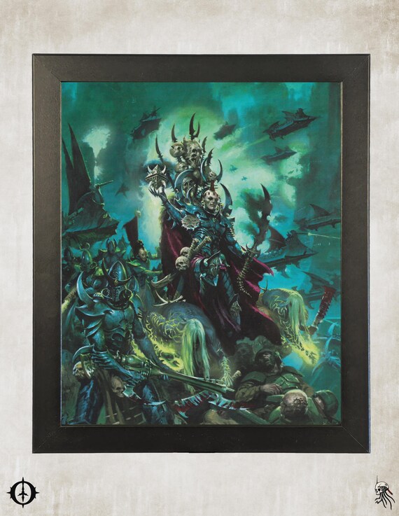 Drukhari - 40k Framed Upcycled Art (9.5x11.5)