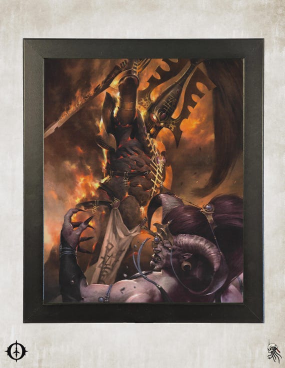 Aeldari - 40k Framed Upcycled Art (9.5x11.5)