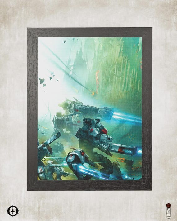 Tau - 40K Framed Upcycled Art (8.125x11)
