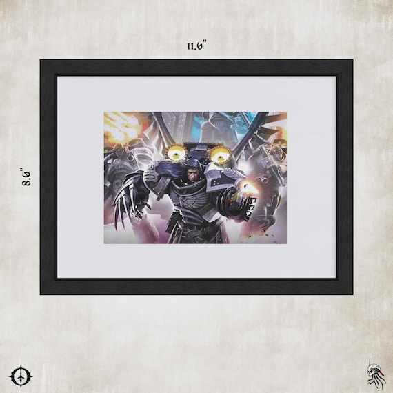 Raven Guard - 40k Framed Upcycled Art (11.6x8.6)