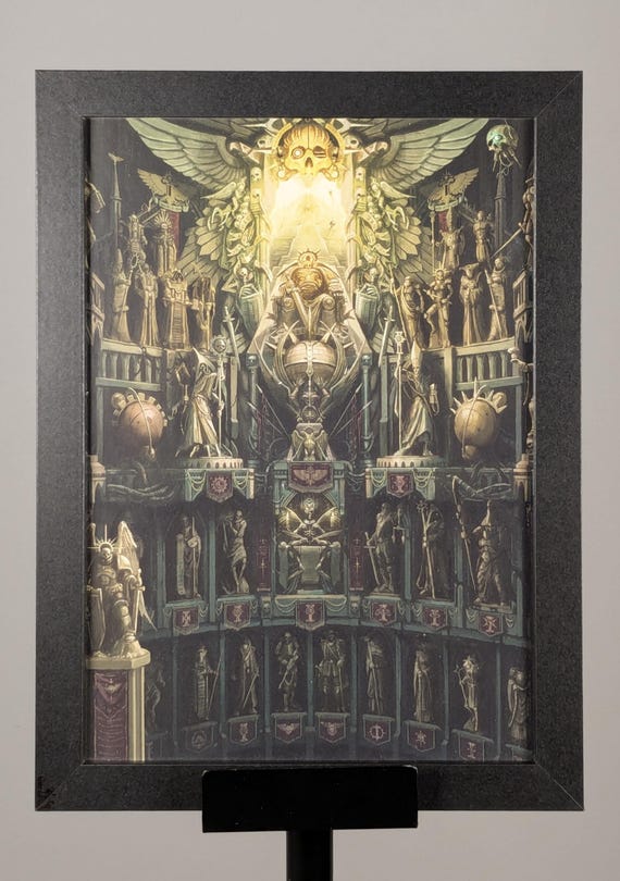 Roboute Guilliman - Upcycled Framed 40k Art (8.25x11)