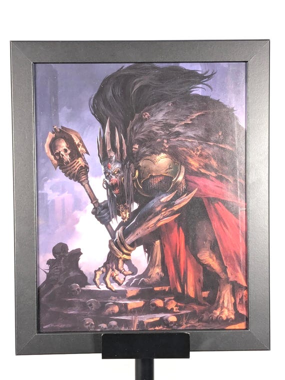 Ushoran, Mortarch of Delusion - Flesheater Court - Age of Sigmar Upcycled Art (9.5x11.5)