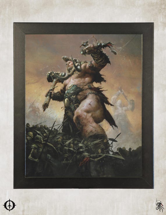 Upcycled Age of Sigmar Art - 9.5x11 Frame