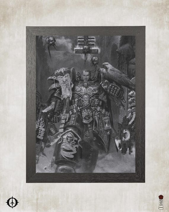 Imperial Agents - 40K Framed Upcycled Art (8.25x11)