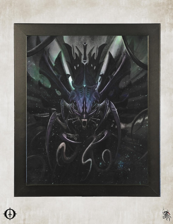 Tyranids - 40k Framed Upcycled Art (9.5x11.5)