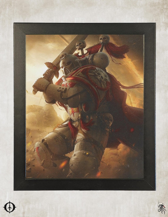 White Scars - 40k Framed Upcycled Art (9.5x11.5)