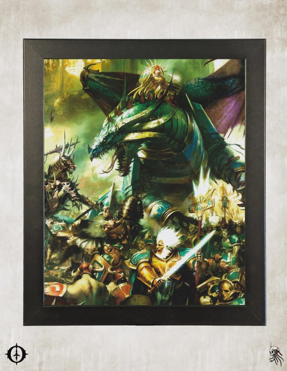 Upcycled Age of Sigmar Art - 9.5x11 Frame