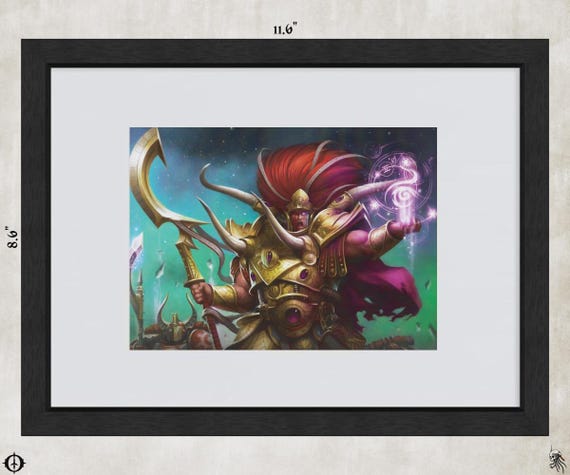 Thousand Sons - 40k Framed Upcycled Art (11.6x8.6)