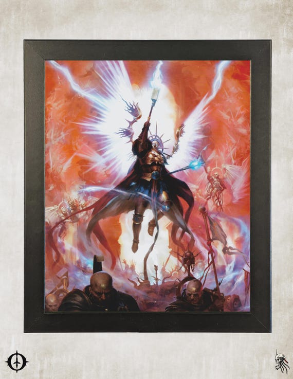 Upcycled Age of Sigmar Art - 9.5x11 Frame