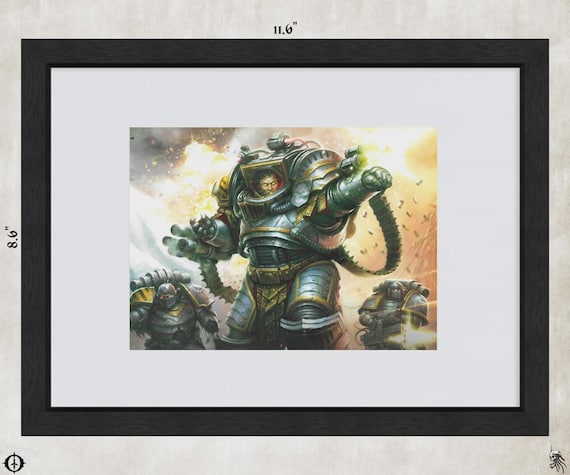 Iron Warriors - 40k Framed Upcycled Art (11.6x8.6)