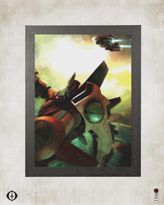 Tau - 40K Framed Upcycled Art (8.125x11)