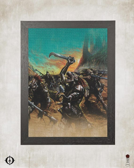 Tau - 40K Framed Upcycled Art (8.125x11)