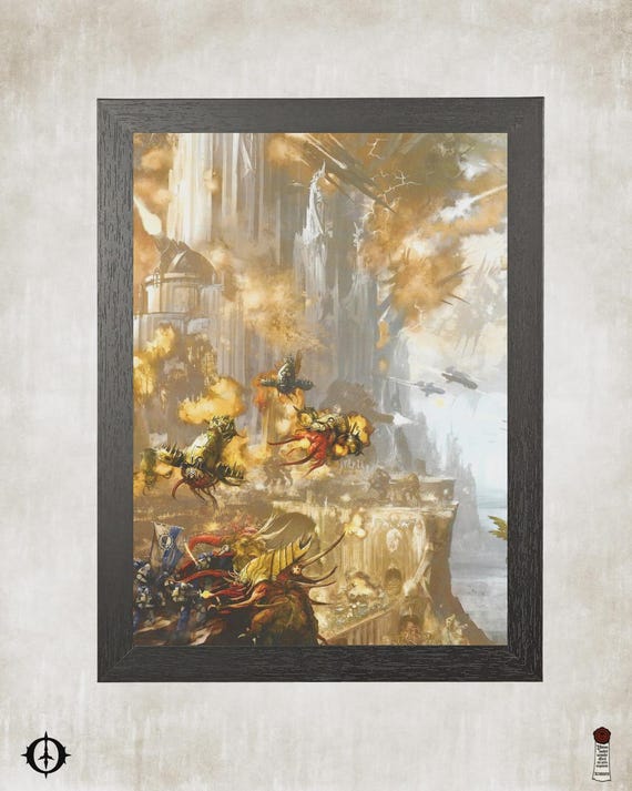 Death Guard - 40k Framed Upcycled Art (9.5x11.5)