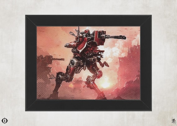 Adeptus Mechanicus - 40K Framed Upcycled Art (8.25x6.25)