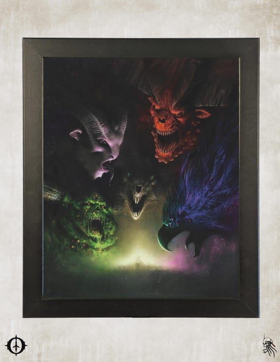 Upcycled Age of Sigmar Art - 9.5x11 Frame