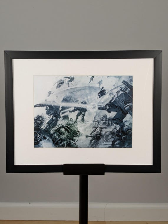 Tau 40K Framed Art - 11x8.25 - 8x6 Matted